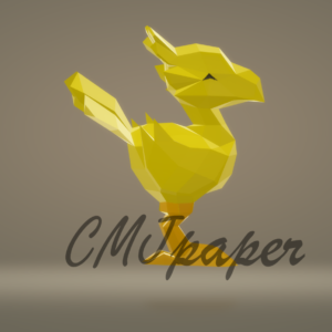 papercraft origami 3D chocobo mascotte