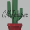 papercraft origami 3D cactus