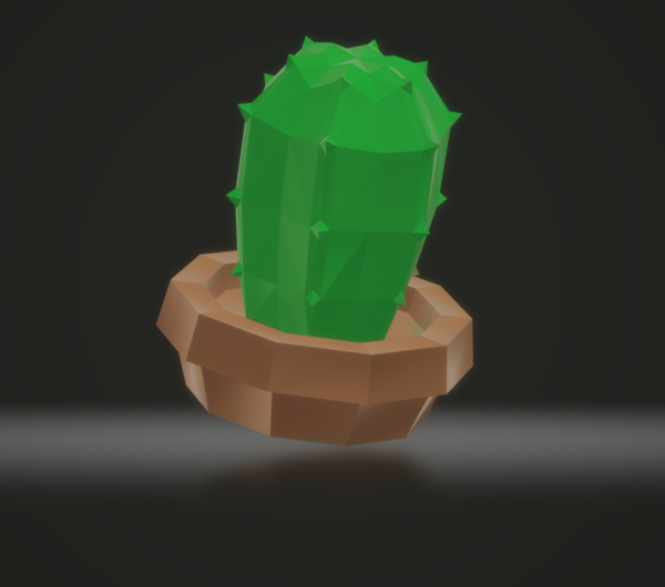 papercraft origami 3D cactus