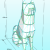 papercraft origami 3D chien