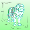 papercraft origami 3D lion