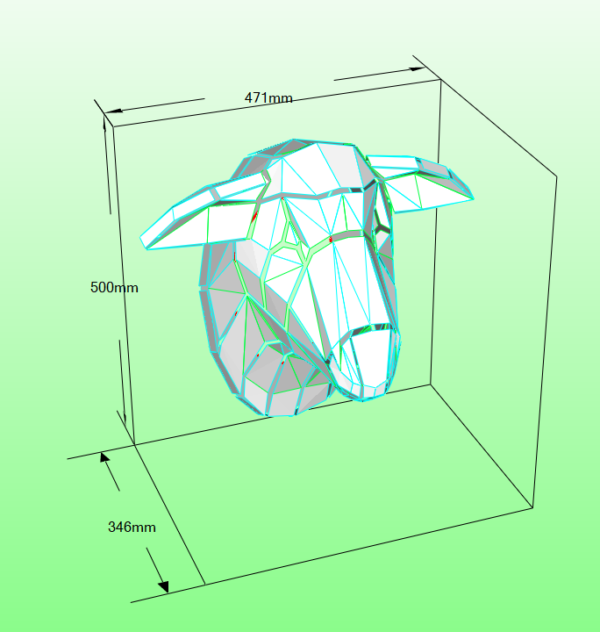 papercraft origami 3D mouton