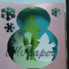 carte kirigami bonhomme de neige papier découpé