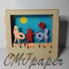 carte kirigami cerf volant papier découpé