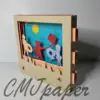 carte kirigami cerf volant papier découpé