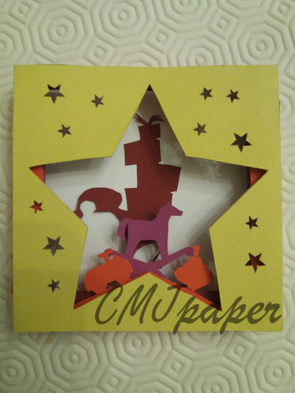 carte kirigami lutin papier découpé