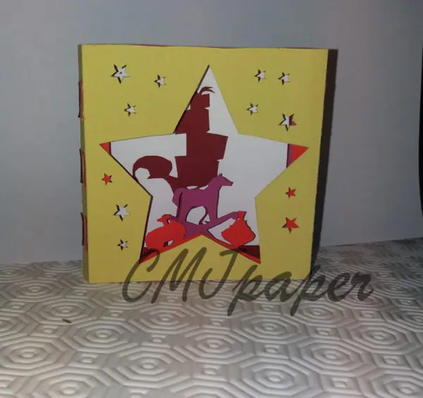 carte kirigami lutin papier découpé