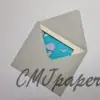 carte kirigami plage papier découpé