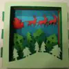 carte kirigami traineaux papier découpé
