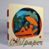 carte kirigami transat papier découpé