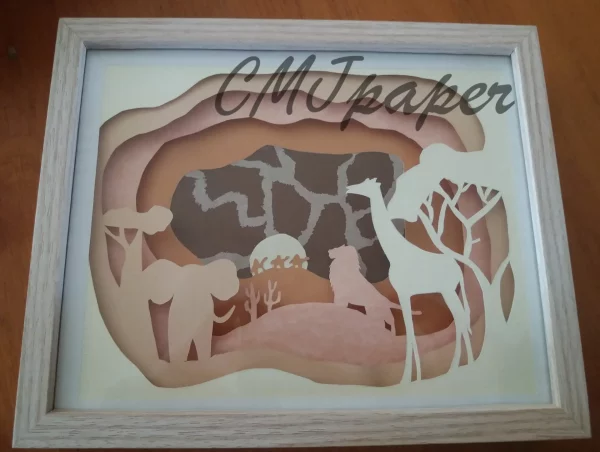 lightbox savane kirigami papier découpé