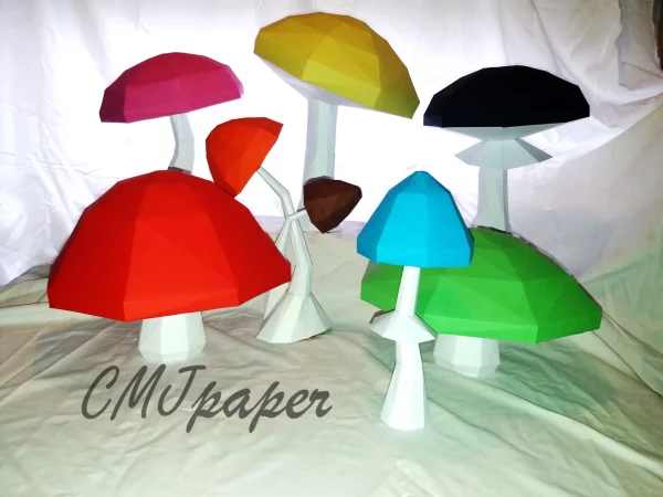PAPERCRAFT lot de 7 CHAMPIGNONS – Image 13