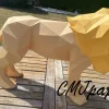 papercraft origami 3D lion