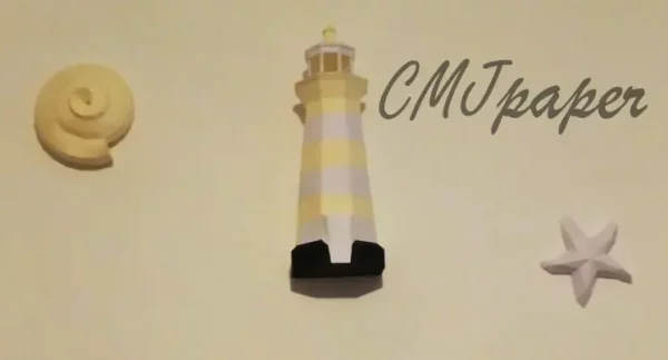 PAPERCRAFT PHARE coquillage étoile de mer MURAL – Image 12