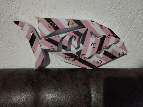 PAPERCRAFT piranha mural ou à poser – A réaliser vous-même! Sculpture en papier, Papier 3D, origami, Papercrafting, Papercraft Template