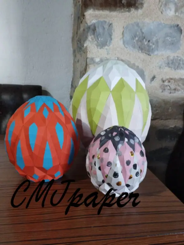 PAPERCRAFT œuf pâques dinosaure dragon– A réaliser vous-même! Sculpture en papier, Papier 3D, origami, Papercrafting, Papercraft Template