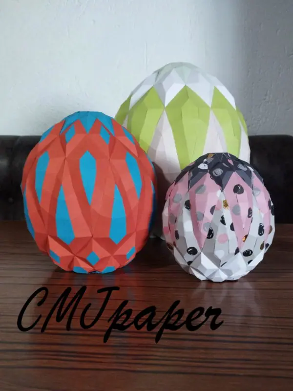 PAPERCRAFT œuf pâques dinosaure dragon– A réaliser vous-même! Sculpture en papier, Papier 3D, origami, Papercrafting, Papercraft Template