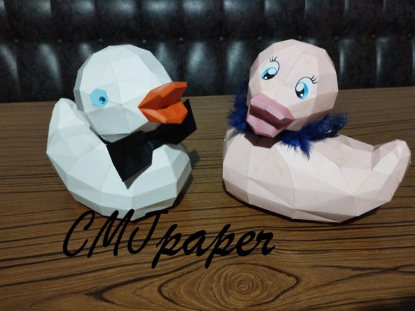 PAPERCRAFT CANARD DE BAIN COQUIN – Image 2