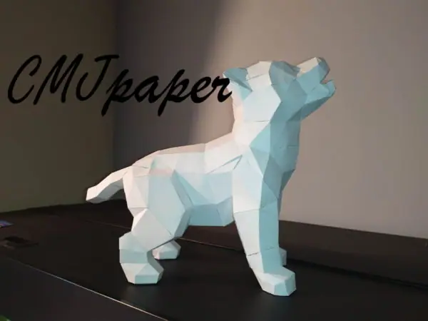 PAPERCRAFT CHIOT LOUP LOUVETEAU – Image 6