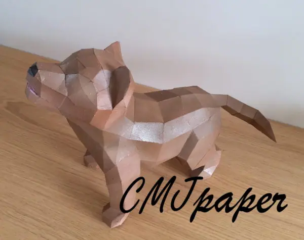 PAPERCRAFT CHIOT LOUP LOUVETEAU – Image 5
