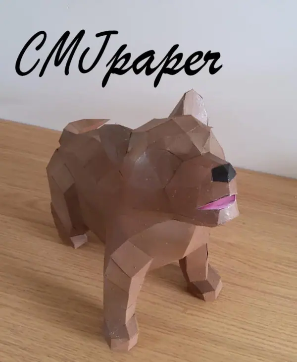 PAPERCRAFT CHIOT LOUP LOUVETEAU – Image 4