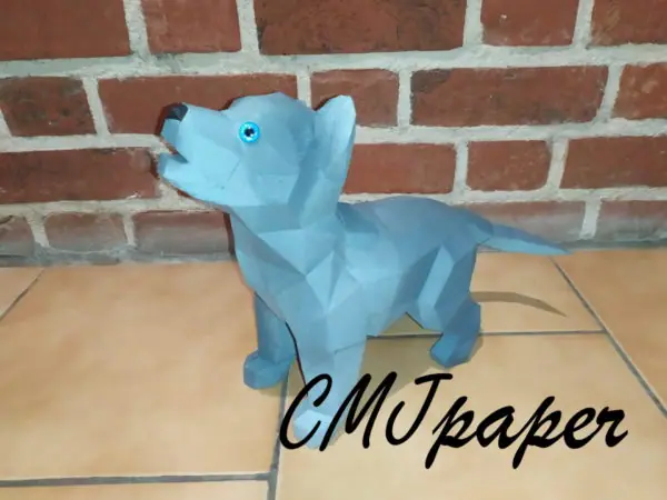 PAPERCRAFT CHIOT LOUP LOUVETEAU