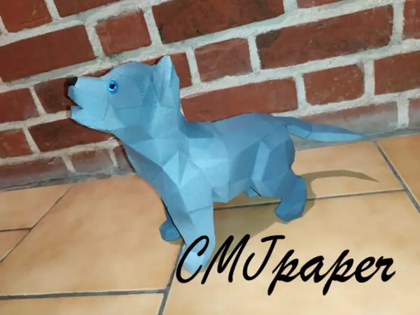 PAPERCRAFT CHIOT LOUP LOUVETEAU – Image 2